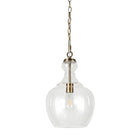Hudson&Canal Verona 11" Wide Pendant with Glass Shade - Brass/Clear-Clean with a soft, dry cloth and no harsh chemicals or abrasive cleaning materials