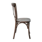 Flash Furniture HERCULES Series Stackable Mahogany Wood Cross Back Chair-Cross Back Design