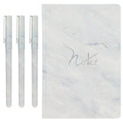 Merangue Notebook & Pen Set - Marble Design-160 ruled pages