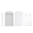 Beslayn Heavy Duty Luggage Tags With Plastic Loops - Window Cover & Inserts Included - White - 10 Pack-Holds Your Business Card or Included Insert Form