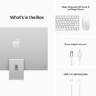 Apple 24" iMac 4.5k Retina - M1 8 Core GPU - 512 GB SSD - 8 GB Unified Memory - Silver - English-Wide stereo sound with high fidelity 6-speaker system & force cancelling woofers