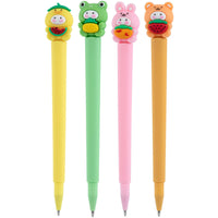 Merangue Animal Fruit Pen-Cute character toppers holding fruit designs