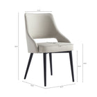 Manhattan Comfort Tremont 21.7" Modern Leatherette Upholstered Dining Chair - Stone-Upholstered in Luxurious Leatherette with Fine Stitching 