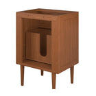 Modway Cassia 24" Teak Wood Bathroom Vanity Cabinet - Natural-8