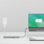 Plugable 11 in 1 USB-C Hub Adapter with Ethernet-Ports and Power—Everything for work at your desk or on the road, 1x USB-C, 3x USB 3.0, SD/MicroSD, 3.5mm Audio Jack, Ethernet, and use your laptop's USB-C power adapter to take advantage of up to 100W USB-C pass-through charging to stay powered up all day