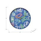Monarch Specialties 9104 18" Round Juvenile Wall Clock - Multi-Coloured Face/White Frame-Enjoy hassle-free setup with no assembly required. simply insert 1x AA battery (not included) for accurate timekeeping powered by reliable, non-ticking quartz movement