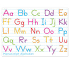 Ashley Productions Smart Poly PosterMat Pals Space Savers - 13" x 9-1/2" - Traditional Manuscript - 10 Pack-Use with dry erase or water based markers and washable crayons. Write-on/wipe-off surface.