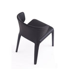 Manhattan Comfort Conrad 20.47" Mid-Century Modern Faux Leather Upholstered Dining Chairs - Black - Set of 2-Delivered to you Fully Assembled! No Assembly Required