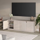 Hudson&Canal Fitzroy TV Stand for TV's up to 78" - Alder White-Product Dimensions: 15.75" L x 70" W x 24" H