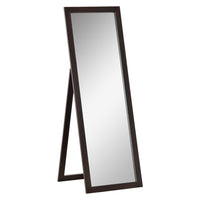 HOMCOM Full Length Mirror - 20.1" W x 57.9" H - Brown-Full-sized mirror to show your whole look 