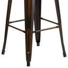 Flash Furniture 30" High Backless Distressed Copper Metal Indoor-Outdoor Barstool-Backless Design