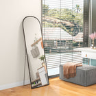 HOMCOM Full Length Mirror - 19.7" W x 63.6" H - Black-Aluminum alloy frame ensures durability, resisting rust and water 