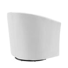 Modway Prospect Performance Velvet Swivel Armchair - Light Grey-No Assembly Required