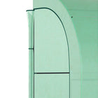 Outsunny Walk-in Wall Lean-to Greenhouse- UV-resistant PE cover allows sunlight to pass through while shielding plants
 