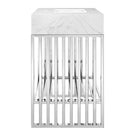Modway Gridiron 30" Bathroom Vanity - White/Silver-Height-Adjustable Foot Pads