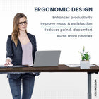 MotionGrey Ergo2 Adjustable Electric Standing Desk with Memory Settings - 43" x 24" - Dark Brown Top - Black Frame-8