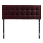 Modway Lily Stain-Resistant Performance Velvet Queen Size Headboard - Mulberry-Five Mounting Positions