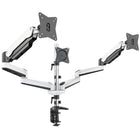 ShoppingAll Adjustable Triple Gas Spring Monitor Mount Desk Stand for 15"-32" Monitors - White-Hold three 15"-32" monitors, each arm holds up to 17.6lb/8kg monitor with 75mm x75mm or 100mm x 100mm VESA mounting holes