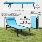 Outsunny Outdoor Folding Lounge Chair - for Camping - Hiking - Sky Blue-Mesh sling fabric offers excellent breathability