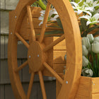 Outsunny 3-Tier Raised Garden Bed - Teak-Made of fir wood and designed to be placed outdoors
