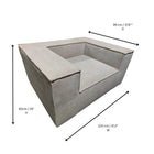 Exform SLOANE Sofa-In-a-Box Single Seat Arm Chair - Grey-Ideal for homes, apartments, condos, hotels, offices, lounges, commercial spaces