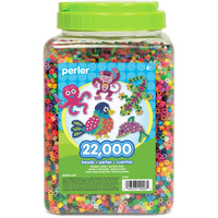 Perler Multi-Mix Fuse Beads Jar - 22000 Pack-Includes 22,000 assorted Perler fuse beads and reusable ironing paper in 1 plastic storage jar