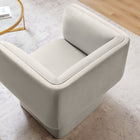 Modway Tate Performance Velvet Accent Chair - Almond-Detailed Stitching