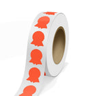 JAM Paper Standard Label Rolls - Ribbon Shaped - 1 5/8 x 2 - Neon Red - 125 Labels/Roll-Colour: Neon Red | Make your mail stand out with colourful shipping address labels.