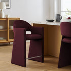 Modway Talia 37" Performance Velvet Counter Stool - Mulberry-Bentwood Frame