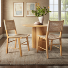 Modway Tindra Woven Dining Chairs 2-Piece Set - Natural-Solid Rubberwood Frame