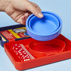 Hasbro Gaming Yahtzee Refresh Board Game - Bilingual-Collapsible cup & travel case: Includes 5 dice, 80 score sheets, and a collapsible silicone cup that all fit securely in a portable case with a dice-rolling tray. It's a fun travel game for camping, vacations, and the beach