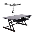 Rocelco 45" Adjustable Desk Riser with Triple Monitor Mount-ADR45 has enhanced Vertical Range (EVR)