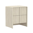 Manhattan Comfort Novara 22" Contemporary 2-Drawer Nightstand - Whitewashed Oak-Compact & Functional Design: Ideal for bedrooms, guest rooms, or smaller spaces