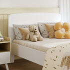 Qaba Bed Frame for Kids - White-Compact size is a great space-saving solution for smaller rooms
