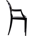 Nicer Furniture Louis XVI Ghost Chair - Black-Suitable for indoor and outdoor use. Stackable chair for easy storage