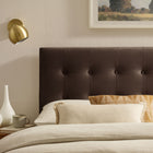 Modway Emily Stain-Resistant Performance Velvet Queen Size Headboard - Chocolate Brown-Queen Size Headboard
