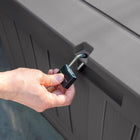 Suncast Deck Box - 50 Gal. - Peppercorn-Interior Size: 34.25 in. W x 17.75 in. D x 19.25 in. H.