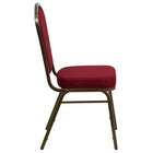 Flash Furniture HERCULES Series Crown Back Stacking Banquet Chair with Gold Vein Frame - Burgundy-Stacks up to 15 Chairs High