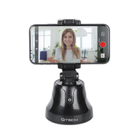 CJ Tech 360-degree Smart Motion Tracking Phone Mount for Video Recording - Black-The 360 degree rotation and smart face tracking feature allows this device to follow and capture the intended individual