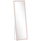 HOMCOM Full Length Mirror - 21" W x 64" H - Pink-Full length mirror provides a full 64" x 21" (162.5 x 53.3 cm) head-to-toe view 
