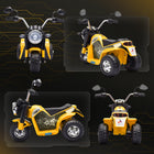 Aosom 6V Kids Electric Ride-On Motorcycle - Yellow-Rechargeable battery and charger are included in the package 