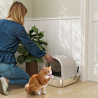 PawHut Stainless Steel Cat Litter Box - 20.6" L x 16.3" W - Grey-Front sand drop area traps litter, maintaining cleaner floors 