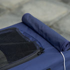 PawHut 3-in-1 Double Pet Stroller with Removable Carrier Bag and Car Seat - Blue-Foldable design for easy storage and transportation 