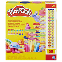 Play-Doh Rainbow Favors - 50-Piece Modelling Clay Pack-Hand out 50 cans of fun: this Play-Doh pack is great for goody bag fillers with non-candy party favours for kids (contains wheat)