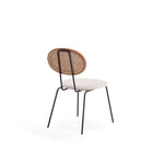 Manhattan Comfort Jardin 19.09" Industry Chic Upholstered Dining Chair - Nature and Oatmeal - Set of 4-Delivered to you Fully Assembled! No Assembly Required