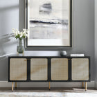 Modway Chaucer 69.5" Sideboard - Black-Hinged Doors