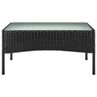 Manhattan Comfort Imperia Modern Patio 4-Person Conversation 4-Piece Set with Coffee Table - Black/Grey-30 Day Limited Manufacturer's Warranty