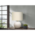 Monarch Specialties 20" H Table Lamp - Grey Concrete / Ivory / Cream Shade-The easy to use 3-way rotary switch holds a single bulb (not included) with a maximum outage of 100W/120V to adjust the lighting ambiance and instantly brighten or dim a room