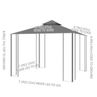 Outsunny 10 ft W x 10 ft L Garden Gazebo Outdoor Sunshade Portable with Screen - Grey-4 Woven mesh sidewalls keep insects away and adds more privacy
