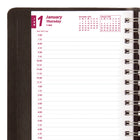 Brownline 2026 PlannerPlus Daily Planner with Sticky Notes - 8" x 5" - Black - English-Tear-off corners